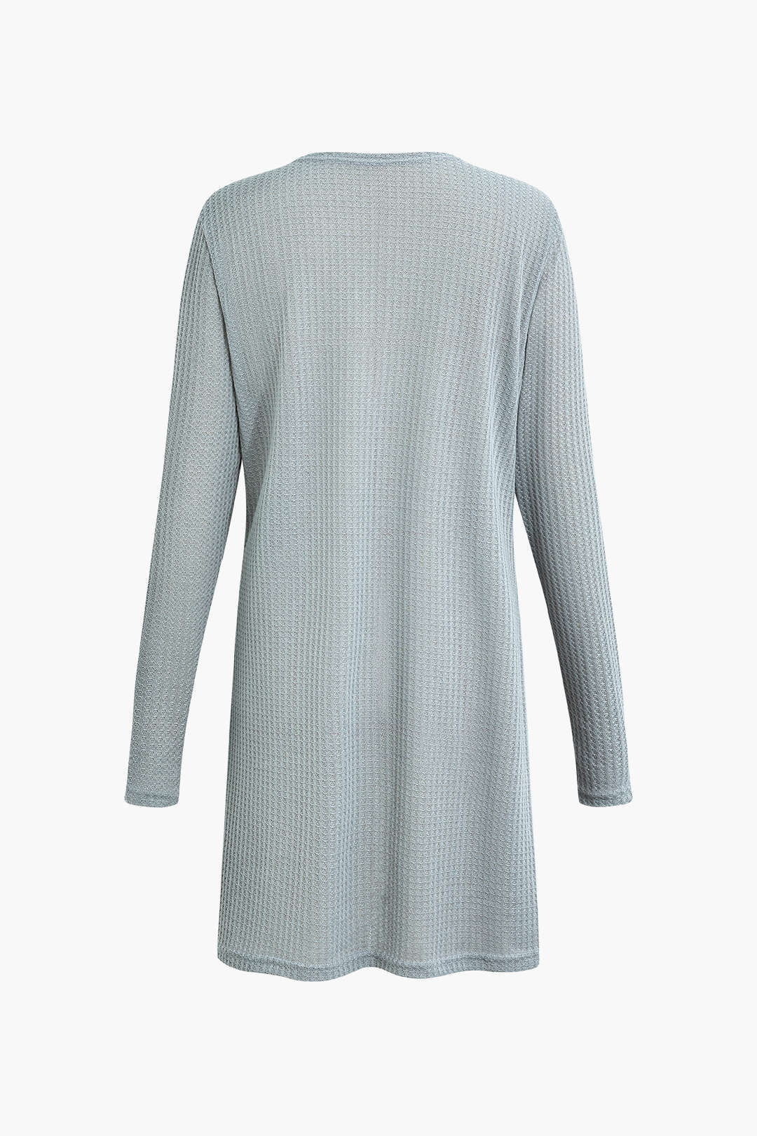 Waffle Cami Top And Drawstring Pants And Long Sleeve Cardigan 3 Pcs Set - Image 8