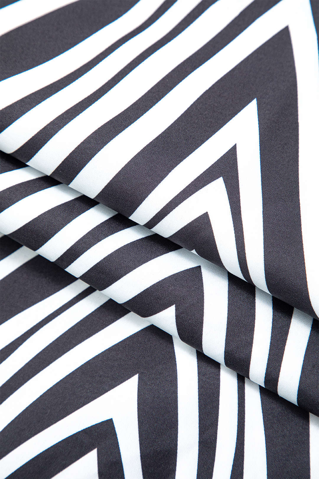 Zebra-stripe Print Notched Lapel Pocket Shirt And High Waist Pants Set - Image 8