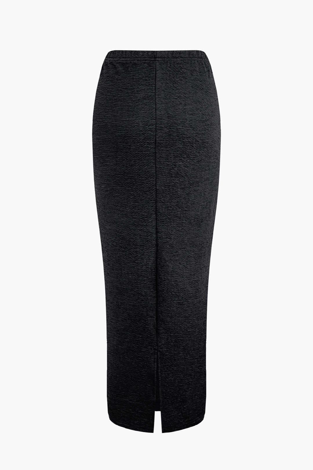 Solid Texture Tube Top And Split Maxi Skirt Set - Image 6