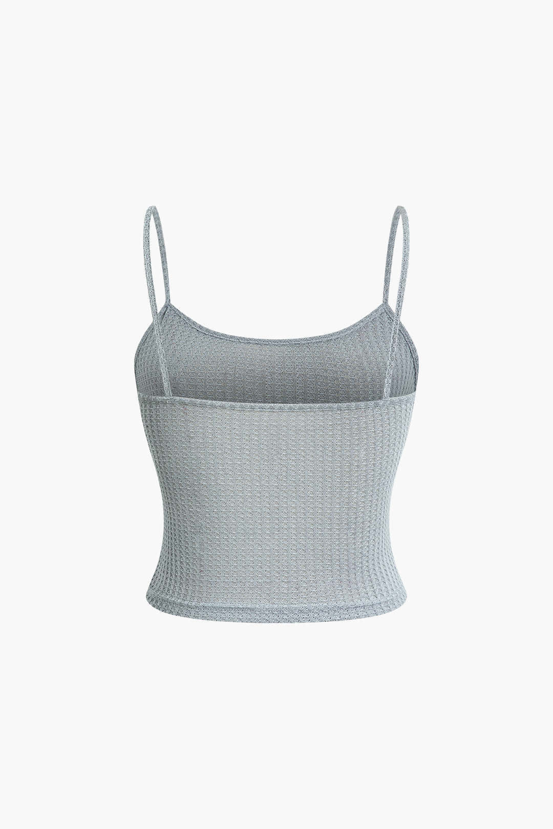 Waffle Cami Top And Drawstring Pants And Long Sleeve Cardigan 3 Pcs Set - Image 6