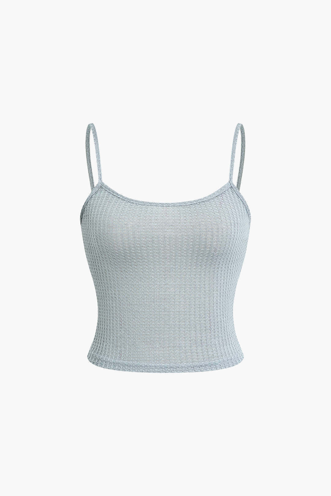 Waffle Cami Top And Drawstring Pants And Long Sleeve Cardigan 3 Pcs Set - Image 3