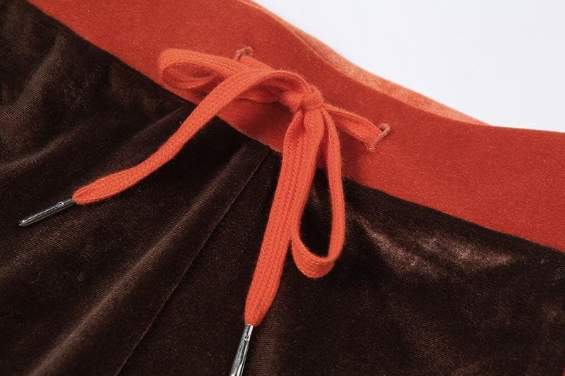 Zip-up letter embroidered high neck pant set - Image 9