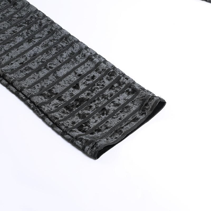 Velvet solid striped high rise pant - Image 6